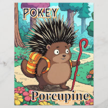 Pokey Porcupine | Belle caricature de l'art de la