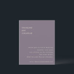 Papier Police de la machine à écrire violet budget<br><div class="desc">Budget Minimaliste Dusty foncé Purple Typographie Faire-part de mariage avec RSVP détails du site Web.</div>