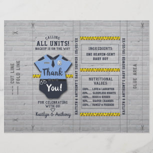 Papier Police Officier Baby shower do-it-yourself Candy B