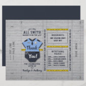 Papier Police Officier Baby shower do-it-yourself Candy B (Devant / Derrière)