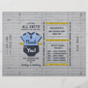 Papier Police Officier Baby shower do-it-yourself Candy B