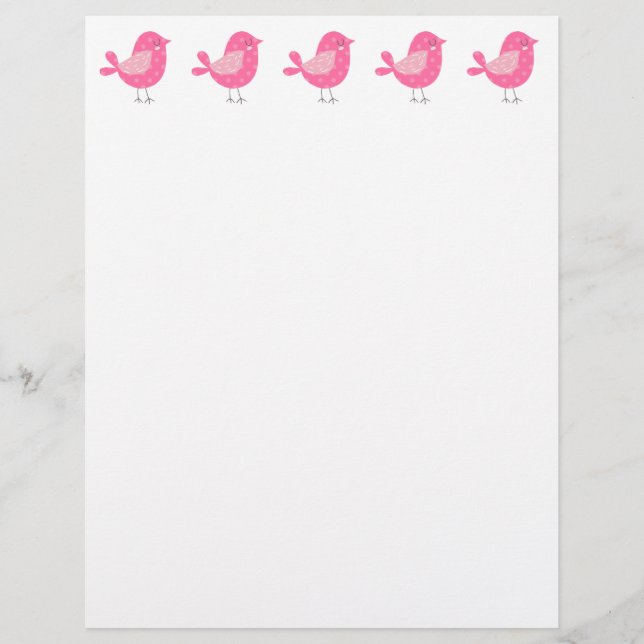 Papier Polka Dot Birds and Flowers (Devant)