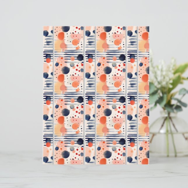 Papier Polka Dots et Rayures 14 (Debout devant)