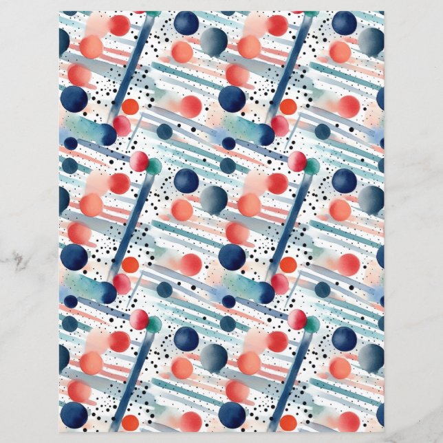 Papier Polka Dots et Rayures 22 (Dos)