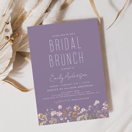 Papier Pomme Boho Fleur sauvage Bridal Brunch Douche