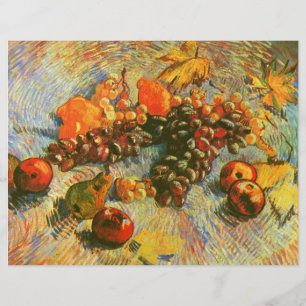 Papier Pommes poires citrons et raisins Van Gogh Art