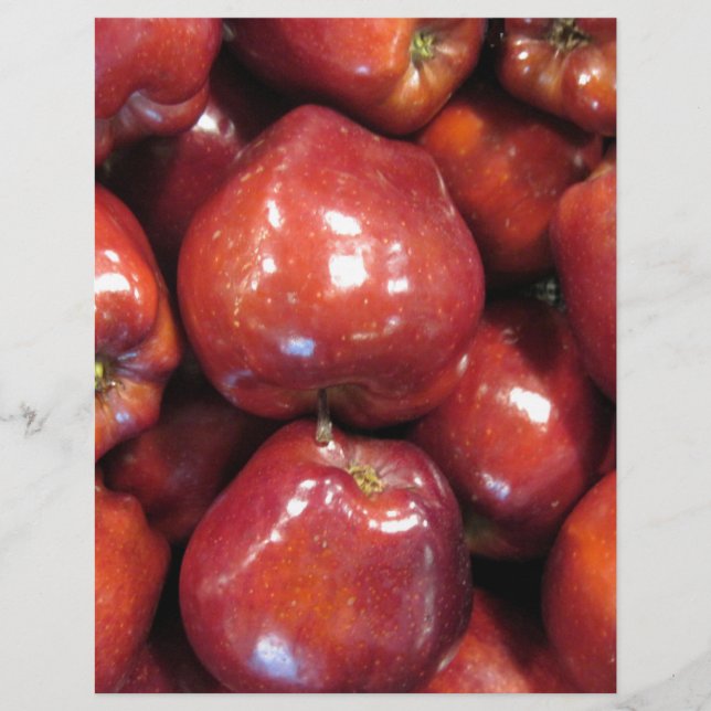 Papier Pommes rouges foncées (Devant)