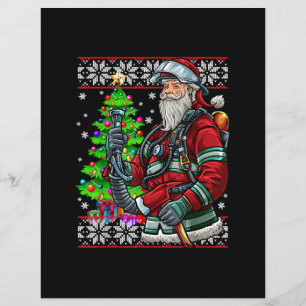 Papier Pompier Père Noël Feu Costume Feu Vilain