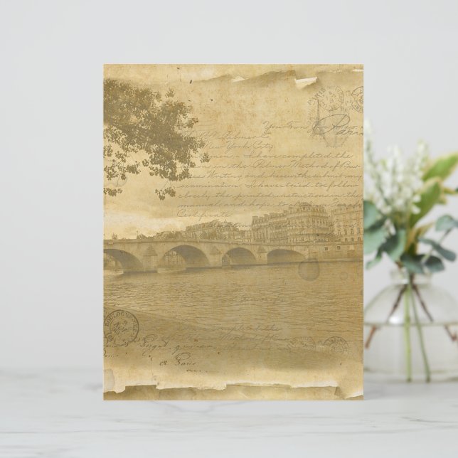 Papier Pont vintage de Paris (Debout devant)