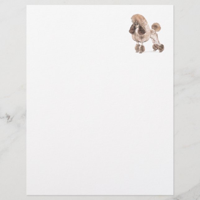 Papier Poodle — Afficher le manteau (Devant)