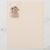 Papier Poodle Miniature Toy Apricot Crème Chien Brown Art (Devant)