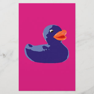 Papier Pop Art Caoutchouc Bleu Rose Canard