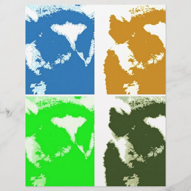 Papier Pop art Lemurs (Devant)