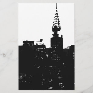 Papier Pop Art New York Silhouette