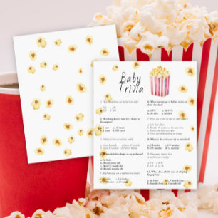 Papier Popcorn - Baby Quiz Jeu de Baby Shower
