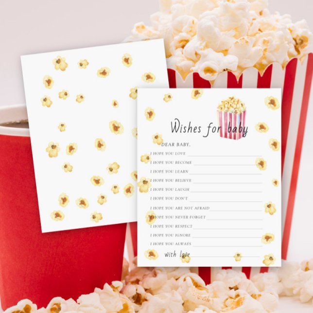 Papier Popcorn - Jeu de fête | vœux pour jeu de bébé (Créateur téléchargé)