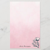 Papier Poppies d'art encé sur Pink Ombre (Devant)