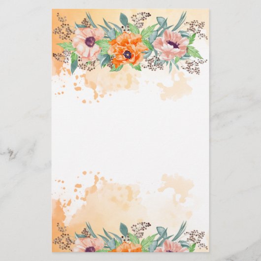 Papier Poppies Elle préfère le jeu de douche nuptiale (Dos)