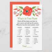 Papier Poppy Qu'y a-t-il dans votre sac à main (Devant / Derrière)