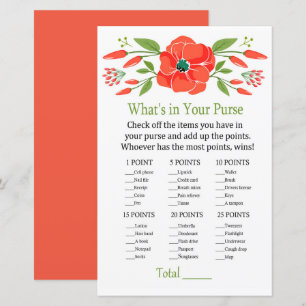 Papier Poppy Qu'y a-t-il dans votre sac à main