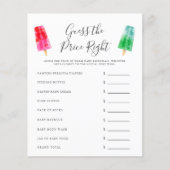 Papier Popsicle Coloré Devinez Le Bon Prix Jeu (Devant)