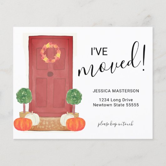 Papier Porte de Citrouille budgétaire J'ai déménagé la ca (Devant)