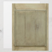 Papier Porte en bois peint rustique (Devant / Derrière)