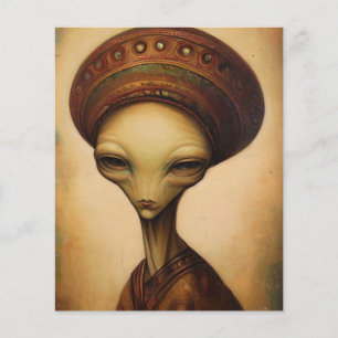 Papier Portrait Alien antique