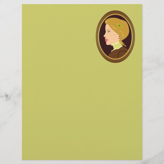 Papier Portrait de la dame victorienne (Devant)