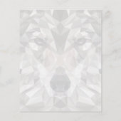Papier Portrait géométrique Wolf Lone (Dos)