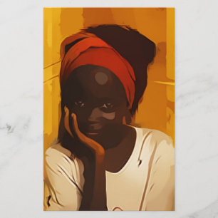 Papier Portrait of Young african girl