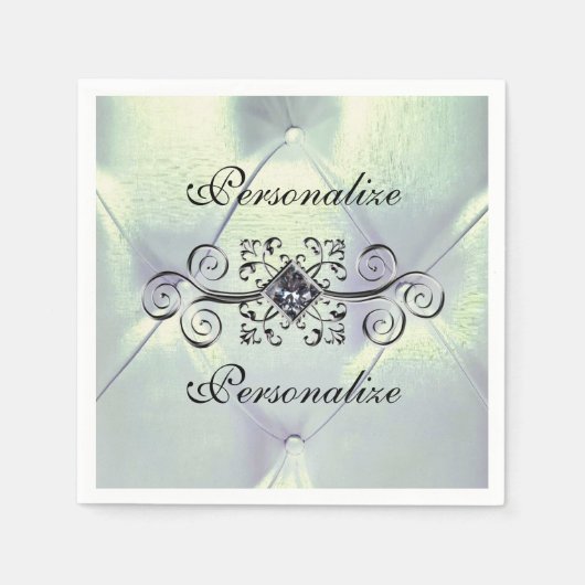 Papier Posh pintuck satin et serviette en diamant (Devant)