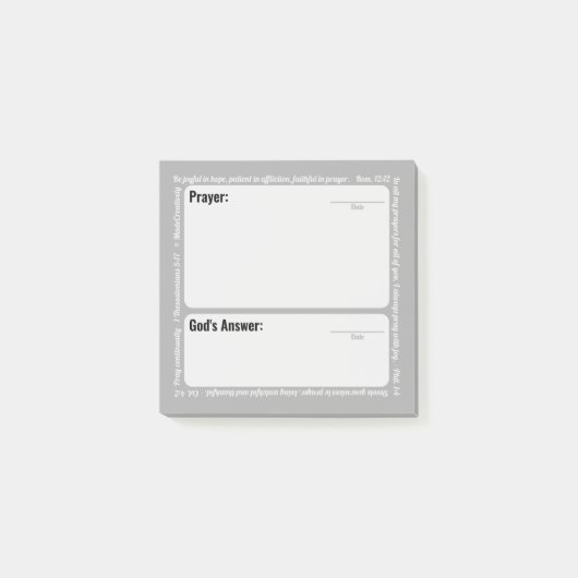 Papier Post-It de prière (Gris) (Devant)