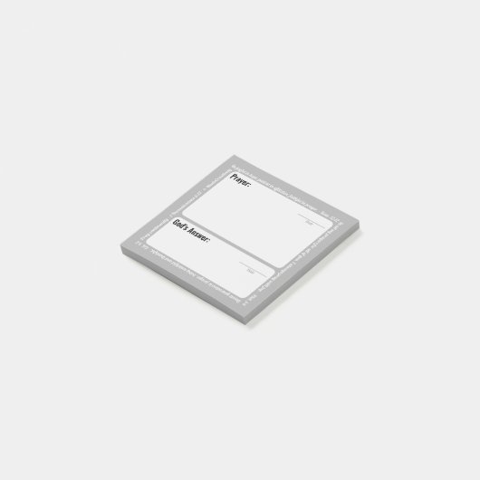 Papier Post-It de prière (Gris) (Incliné)