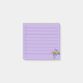 Papier Post-it Fleurs Violet (Devant)