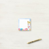 Papier Post-it Gâteau Bleu Mignon Papeterie de Cui (Sur un bureau)