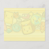 Papier Post-it motif fournitures scolaires dessin  (Dos)