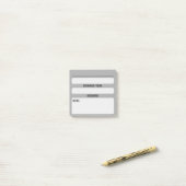 Papier Post-It pour mot de passe de site Web (Gris (Sur un bureau)