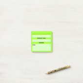 Papier Post-It pour mot de passe de site Web (Vert (Sur un bureau)