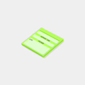 Papier Post-It pour mot de passe de site Web (Vert (Incliné)