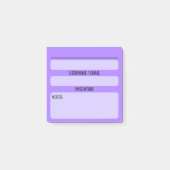 Papier Post-It pour mot de passe de site Web (Viol (Devant)