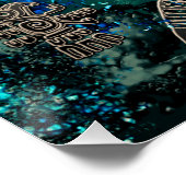 Papier Poster Aztec blues (Semi-Gloss) (Coin)