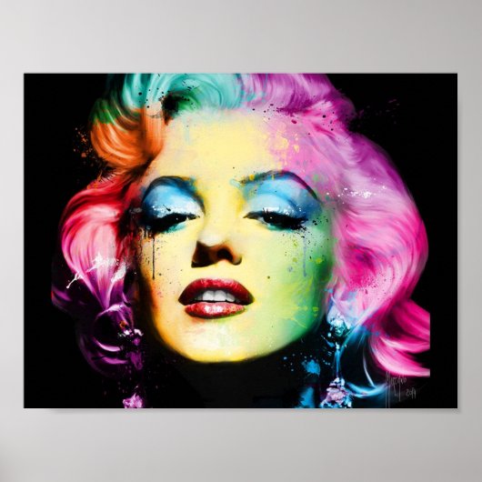 Papier poster Marylin Monroe Pop Art (mat) (Voorkant)