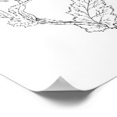 Papier Poster Minimaliste Fleur (Matte) (Coin)