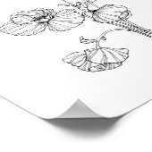Papier Poster Minimaliste Fleur (Matte) (Coin)