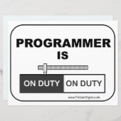 Papier Poster - Programmeur est (Devant / Derrière)