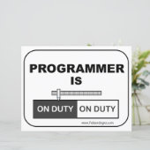 Papier Poster - Programmeur est (Debout devant)