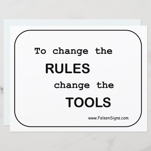 Papier Poster - Règles / Outils (Devant / Derrière)