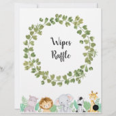 Papier Poster Safari Wipes Raffle (Dos)