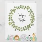 Papier Poster Safari Wipes Raffle (Devant)